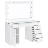 Acena 7-drawer Vanity Set with Lighting White High Gloss | White | White High Gloss | 931143
