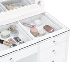 Acena 7-drawer Vanity Set with Lighting White High Gloss | White | White High Gloss | 931143