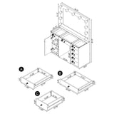 Acena 7-drawer Vanity Set with Lighting White High Gloss | White | White High Gloss | 931143