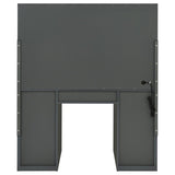 Acena 7-drawer Vanity Set with Lighting Grey High Gloss | Grey | Grey High Gloss | 931145