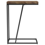 Sergio Engineered Wood C-Shaped Side Table Rustic Tobacco | Brown | Rustic Tobacco | 931147