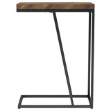 Sergio Engineered Wood C-Shaped Side Table Rustic Tobacco | Brown | Rustic Tobacco | 931147