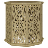Torres Octagonal Solid Mango Wood Side Table Natural Brown | Full | Beige | Natural | 931148