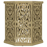 Torres Octagonal Solid Mango Wood Side Table Natural Brown | Full | Beige | Natural | 931148