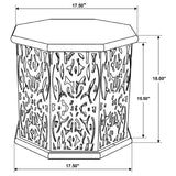 Torres Octagonal Solid Mango Wood Side Table Natural Brown | Full | Beige | Natural | 931148