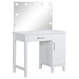 Elijah Vanity Set with Lighting & Stool White and Dark Grey | White | 931149