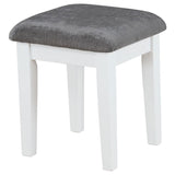 Elijah Vanity Set with Lighting & Stool White and Dark Grey | White | 931149