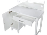 Elijah Vanity Set with Lighting & Stool White and Dark Grey | White | 931149