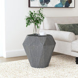 Jacinto Octagonal Solid Mango Wood Side Table Grey | King | Grey | 931159