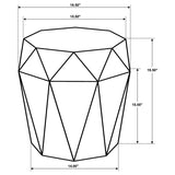 Jacinto Octagonal Solid Mango Wood Side Table Grey | King | Grey | 931159