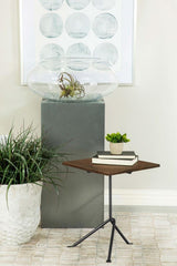 Heitor Square Wood Top Accent Side Table Dark Brown | King | Brown | Dark Brown | 931206