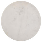 Miguel Round Marble Top Coffee Table White and Black | King | White | White Marble | 931227