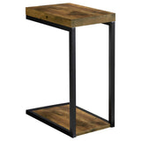Beck Engineered Wood C-Shape Sofa Side Table Antique Nutmeg | Brown | Rustic Nutmeg | 931246