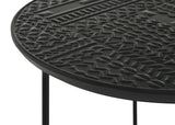 Loannis 2-piece Round Mango Wood Nesting Table Matte Black | King | Black | Matte Black | 935842