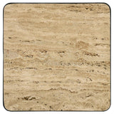 Elyna Square Stone Top Accent Side Table Beige | King | Black | Beige | 935855