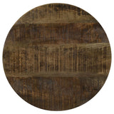 Aurora Round Drum Base Accent Side Table Natural and Black | King | Brown | Black | 935990