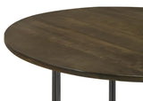 Yaritza Round Mango Wood Coffee Table Natural and Gunmetal | Brown | Natural | 935995