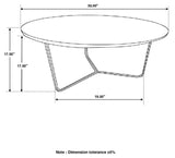 Yaritza Round Mango Wood Coffee Table Natural and Gunmetal | Brown | Natural | 935995