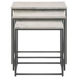 Medora 3-piece Marble Top Nesting Table Set White | White | White Marble | 936016