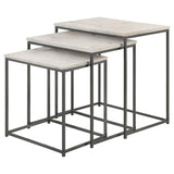 Medora 3-piece Marble Top Nesting Table Set White | White | White Marble | 936016
