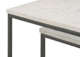 Medora 3-piece Marble Top Nesting Table Set White | White | White Marble | 936016