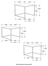 Medora 3-piece Marble Top Nesting Table Set White | White | White Marble | 936016
