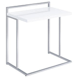 Dani Rectangular C-Shaped Sofa Side Table White High Gloss | White | White High Gloss | 936118