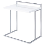 Dani Rectangular C-Shaped Sofa Side Table White High Gloss | White | White High Gloss | 936118