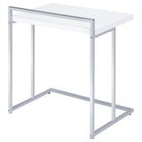 Dani Rectangular C-Shaped Sofa Side Table White High Gloss | White | White High Gloss | 936118