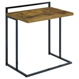 Dani Rectangular C-Shaped Sofa Side Table Rustic Nutmeg | Brown | Rustic Nutmeg | 936122