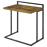 Dani Rectangular C-Shaped Sofa Side Table Rustic Nutmeg | Brown | Rustic Nutmeg | 936122