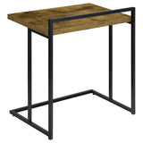 Dani Rectangular C-Shaped Sofa Side Table Rustic Nutmeg | Brown | Rustic Nutmeg | 936122