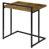 Dani Rectangular C-Shaped Sofa Side Table Rustic Nutmeg | Brown | Rustic Nutmeg | 936122