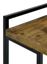 Dani Rectangular C-Shaped Sofa Side Table Rustic Nutmeg | Brown | Rustic Nutmeg | 936122