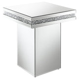 Elora Square Mirrored Accent Side Table Silver | Silver | Mirror | 936137