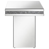 Elora Square Mirrored Accent Side Table Silver | Silver | Mirror | 936137