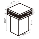 Elora Square Mirrored Accent Side Table Silver | Silver | Mirror | 936137