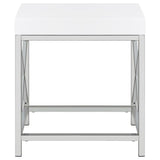 Eliza Vanity Set with Lighting & Stool White and Chrome