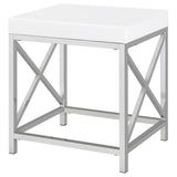 Eliza Vanity Set with Lighting & Stool White and Chrome