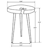 Keith Round Solid Tree Trunk Side Table Natural and Black | Full | Brown | Natural | 936181