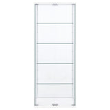 Delphinium 4-Shelf Clear Glass Curio Display Cabinet White | Full | White | 950170WHT