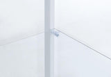 Delphinium 4-Shelf Clear Glass Curio Display Cabinet White
