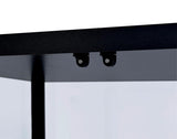 Delphinium 4-Shelf Clear Glass Curio Display Cabinet Black | Full | Black | 950170