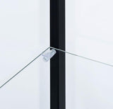 Delphinium 4-Shelf Clear Glass Curio Display Cabinet Black | Full | Black | 950170