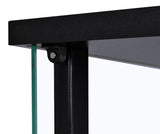 Cyclamen 4-shelf Clear Glass Curio Display Cabinet Black | Black | 950171