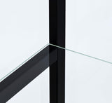 Cyclamen 4-shelf Clear Glass Curio Display Cabinet Black | Black | 950171