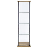 Bellatrix 3-shelf Clear Glass Curio Cabinet Mango | Brown | Mango | 950172MGO