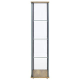 Bellatrix 3-shelf Clear Glass Curio Cabinet Mango | Brown | Mango | 950172MGO