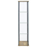Bellatrix 3-shelf Clear Glass Curio Cabinet Mango | Brown | Mango | 950172MGO