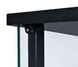 Cyclamen 3-shelf Clear Glass Curio Display Cabinet Black | Full | Black | 950179